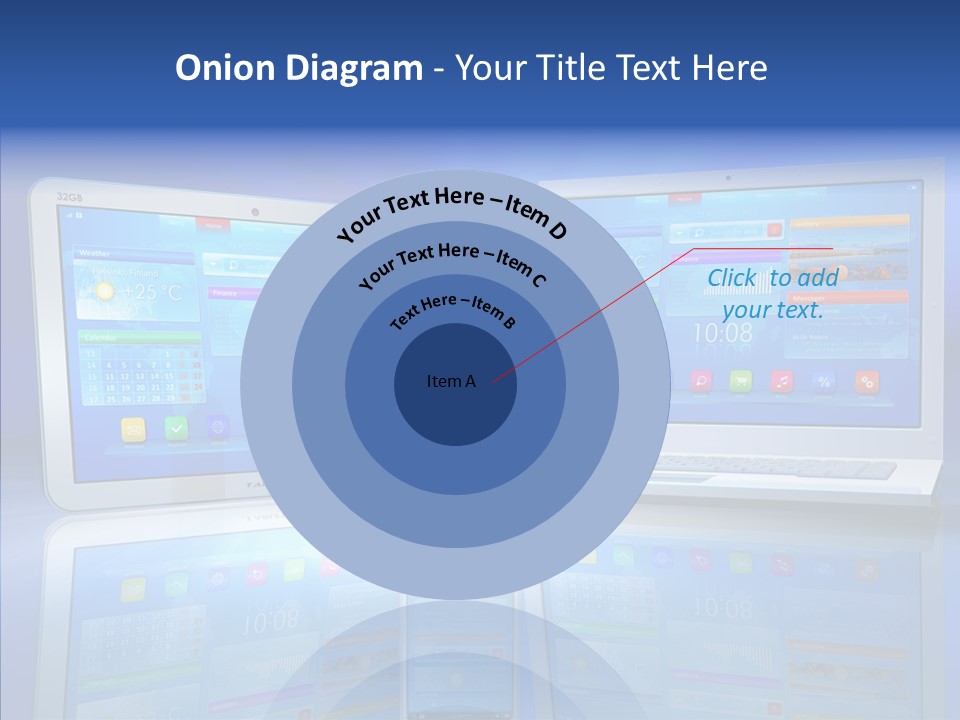 White Smartphone Pda PowerPoint Template