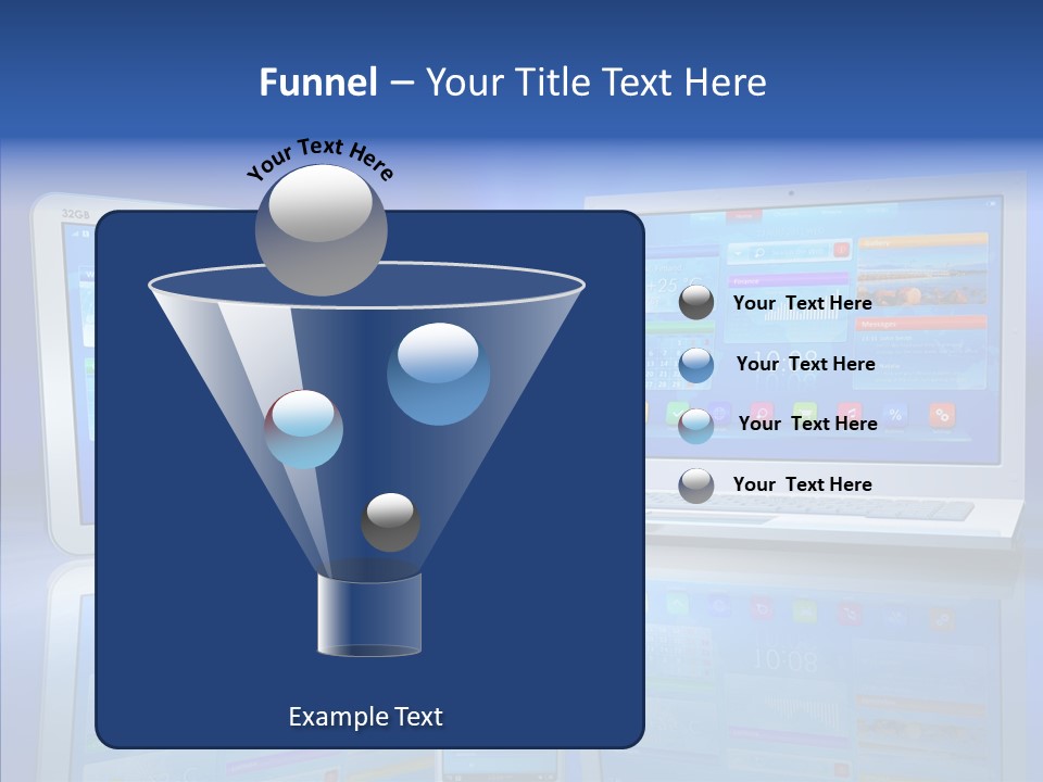 White Smartphone Pda PowerPoint Template