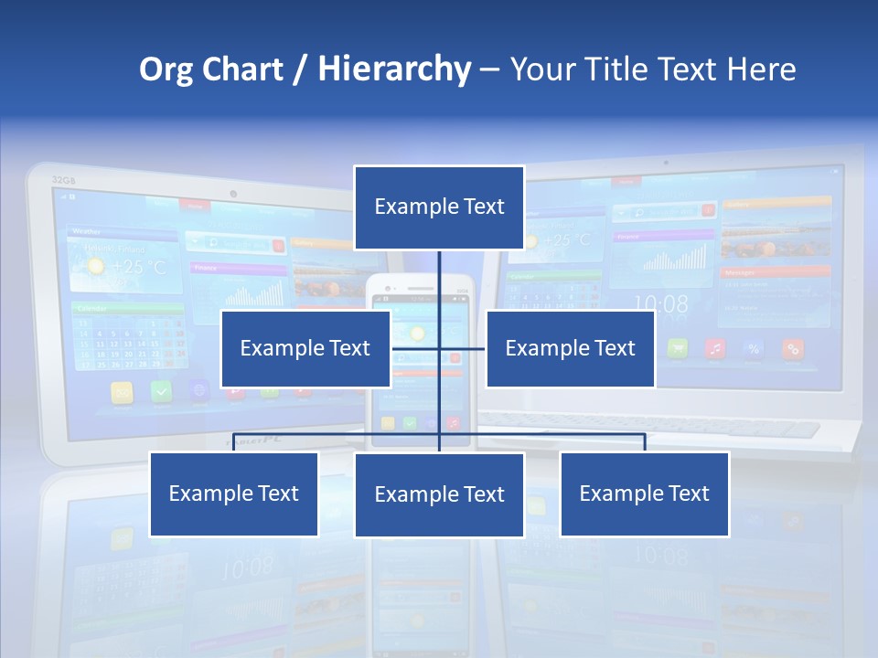 White Smartphone Pda PowerPoint Template