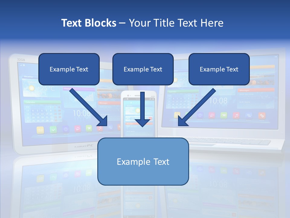 White Smartphone Pda PowerPoint Template