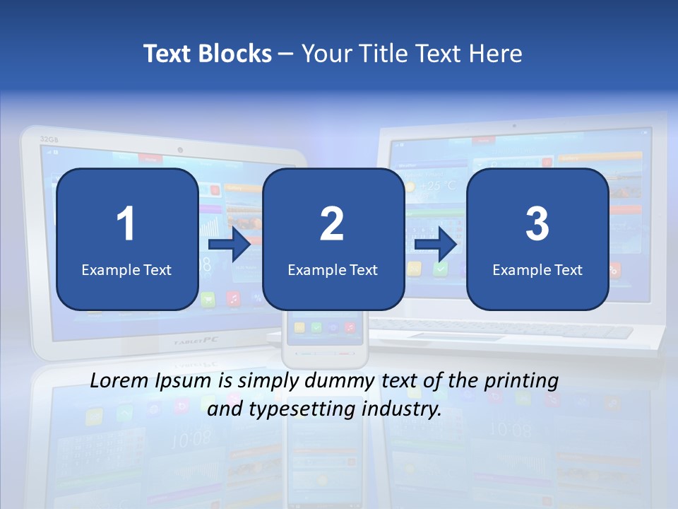 White Smartphone Pda PowerPoint Template