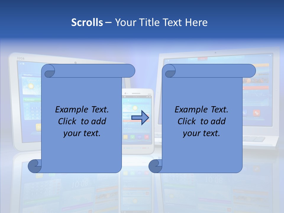 White Smartphone Pda PowerPoint Template