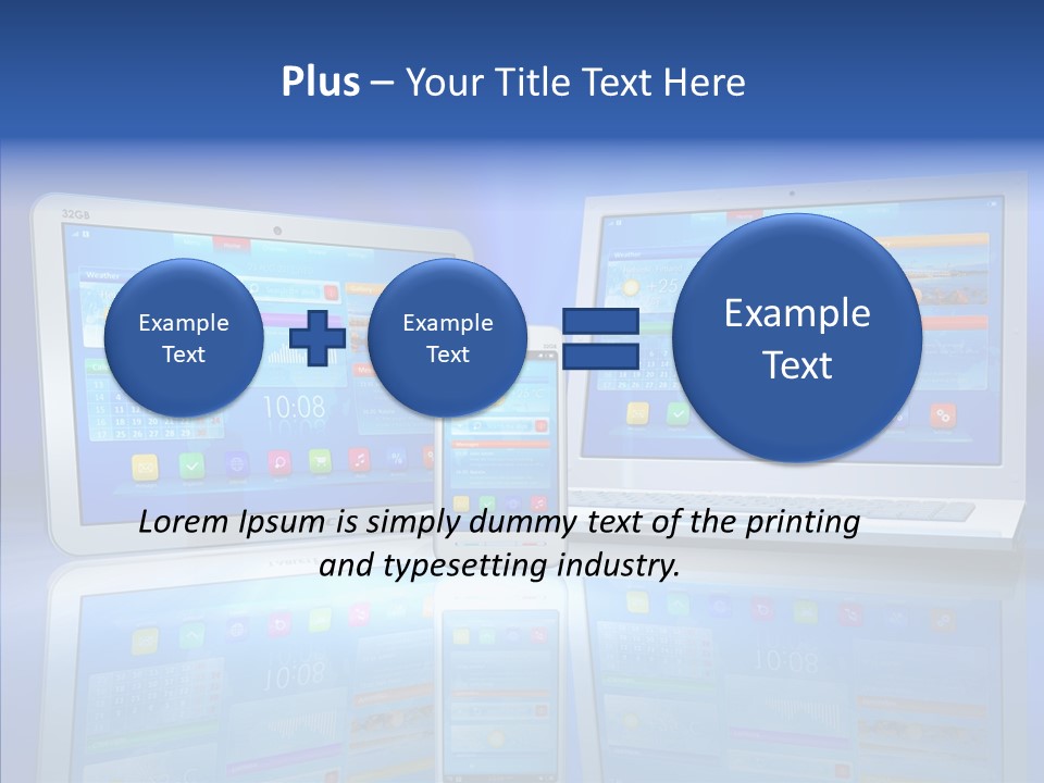 White Smartphone Pda PowerPoint Template
