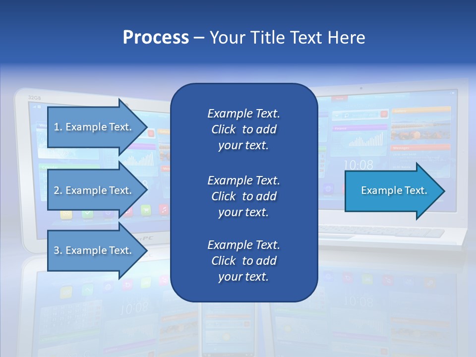 White Smartphone Pda PowerPoint Template