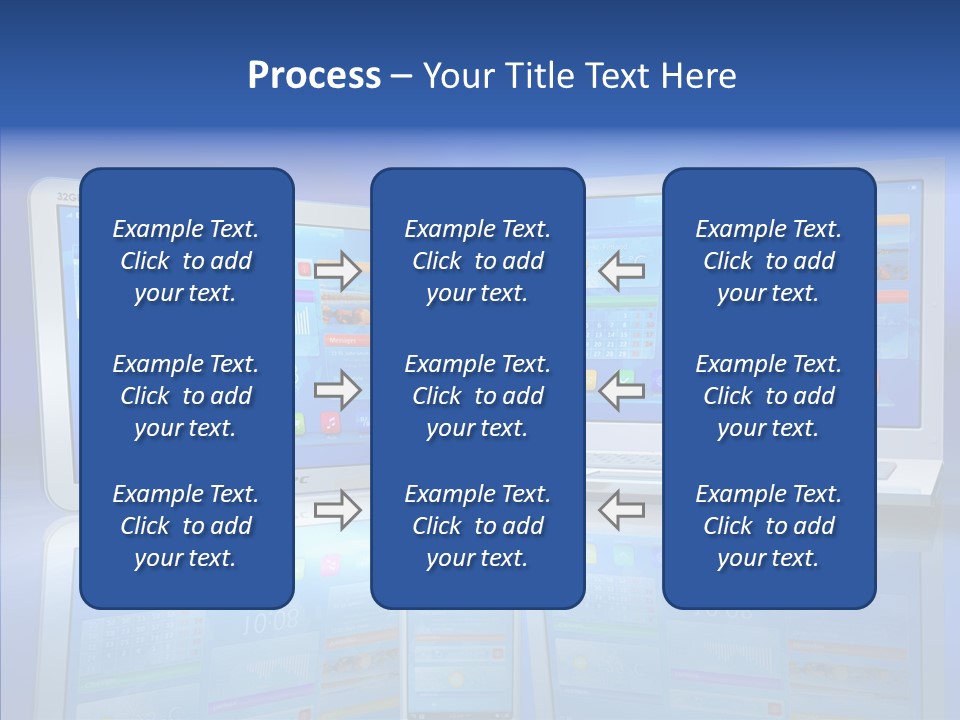 White Smartphone Pda PowerPoint Template
