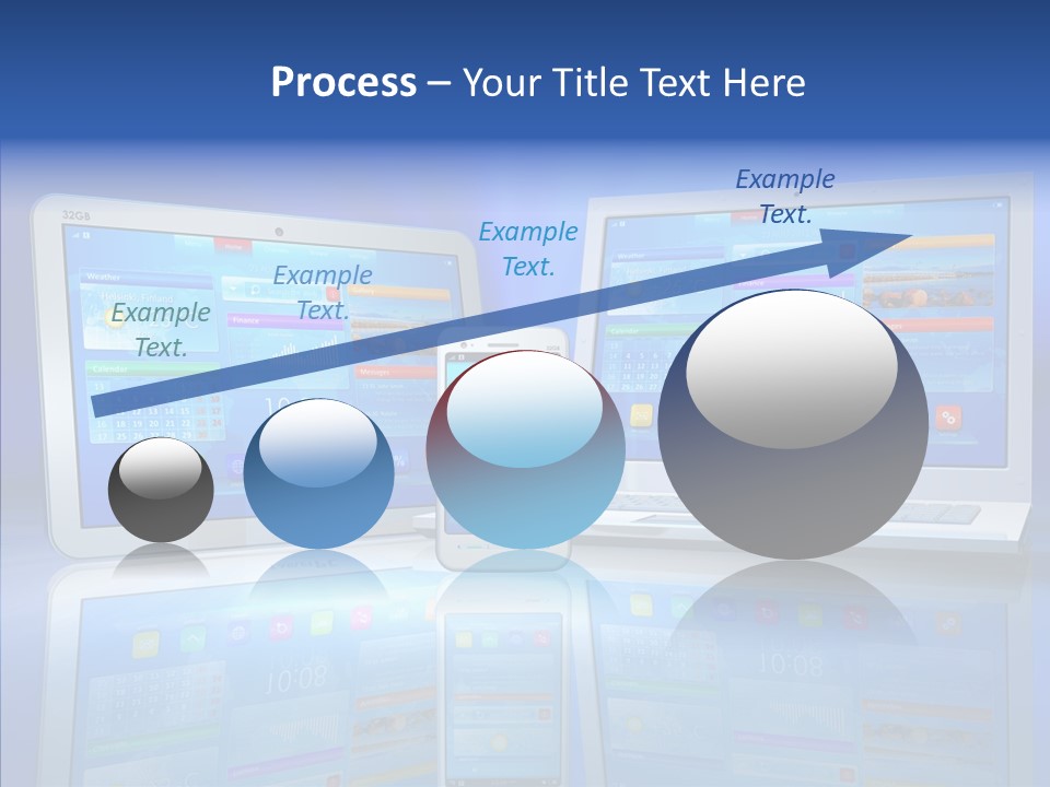 White Smartphone Pda PowerPoint Template