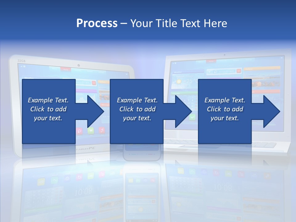 White Smartphone Pda PowerPoint Template