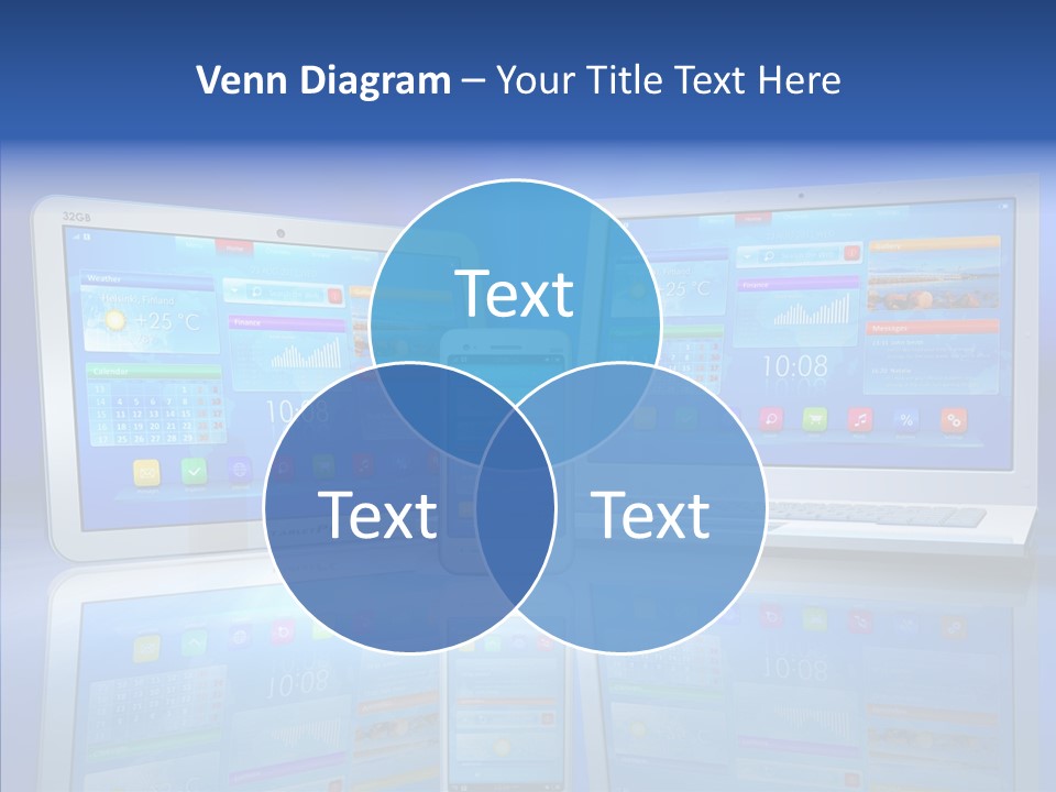 White Smartphone Pda PowerPoint Template