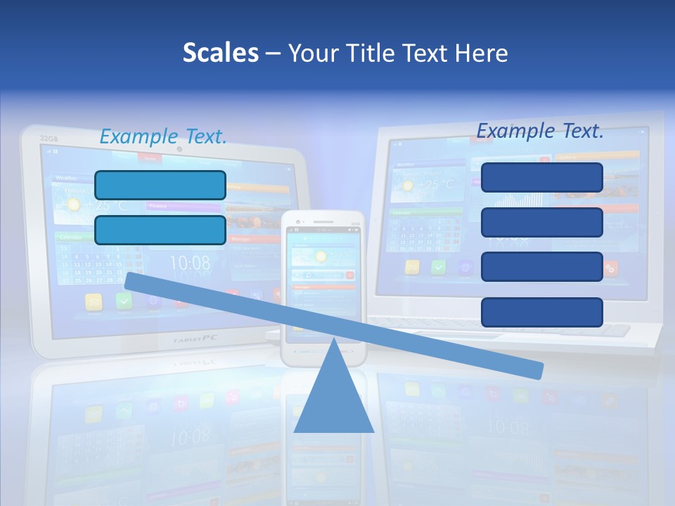 White Smartphone Pda PowerPoint Template