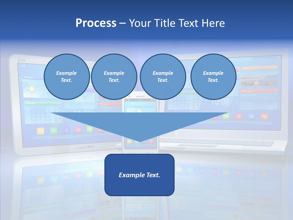 White Smartphone Pda PowerPoint Template