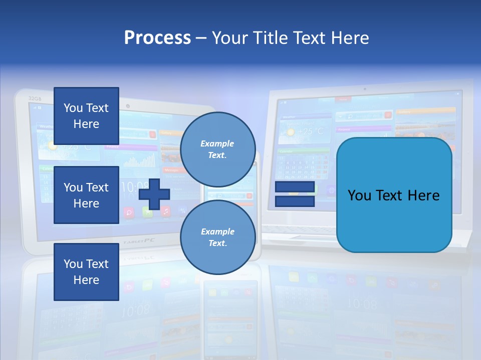 White Smartphone Pda PowerPoint Template