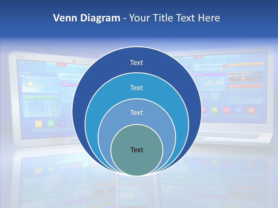 White Smartphone Pda PowerPoint Template