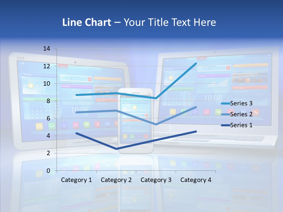 White Smartphone Pda PowerPoint Template