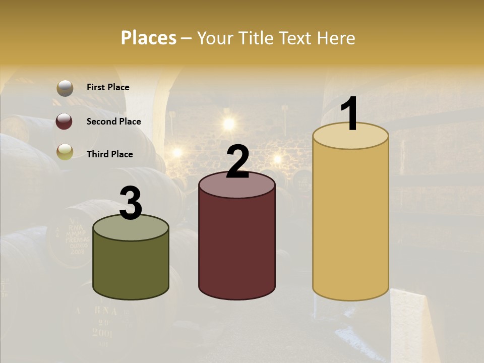 Stack Colheita Casks PowerPoint Template