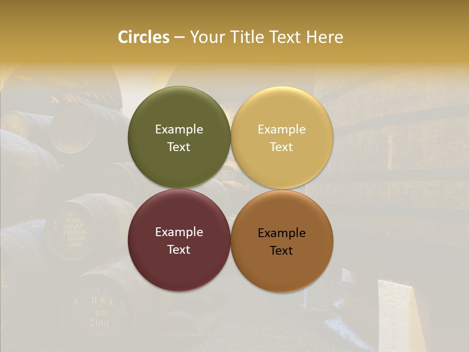 Stack Colheita Casks PowerPoint Template