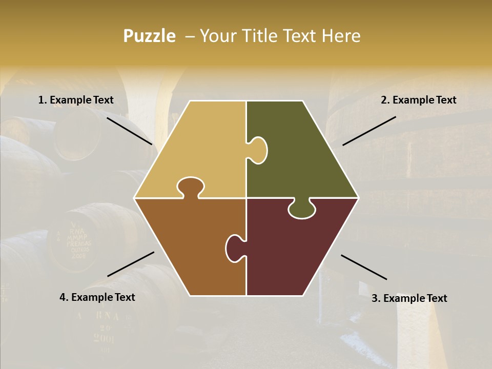 Stack Colheita Casks PowerPoint Template