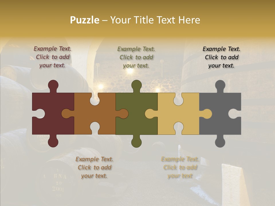 Stack Colheita Casks PowerPoint Template