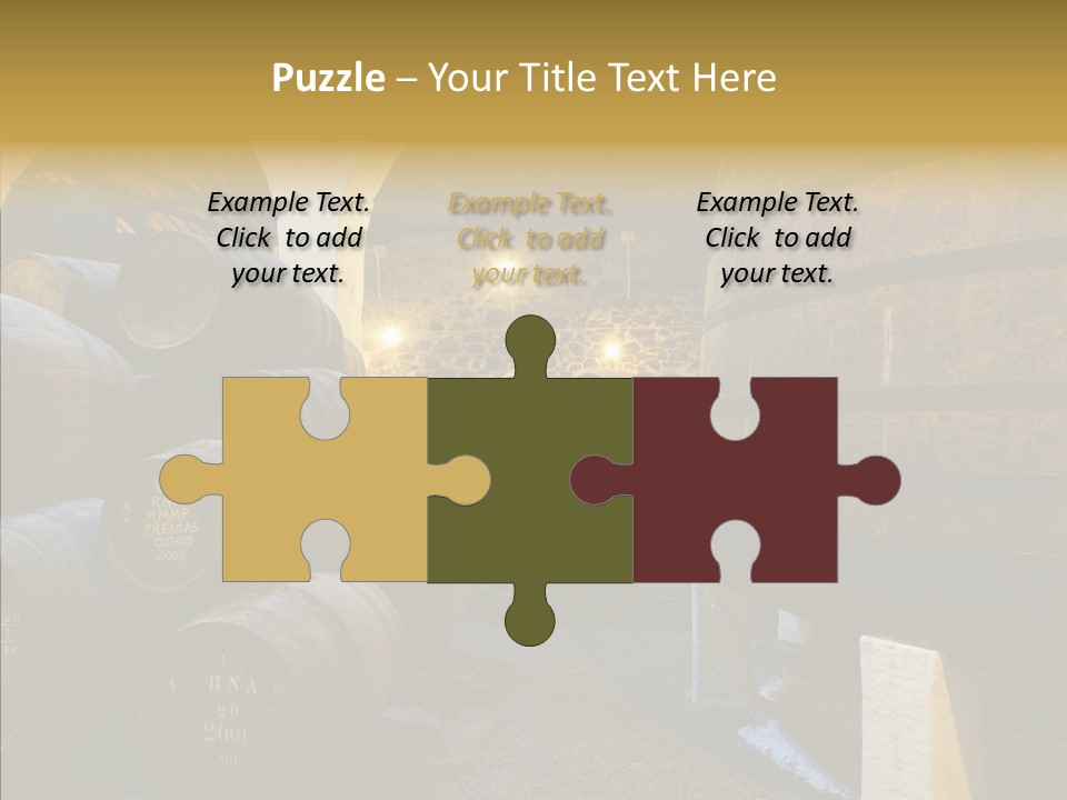 Stack Colheita Casks PowerPoint Template
