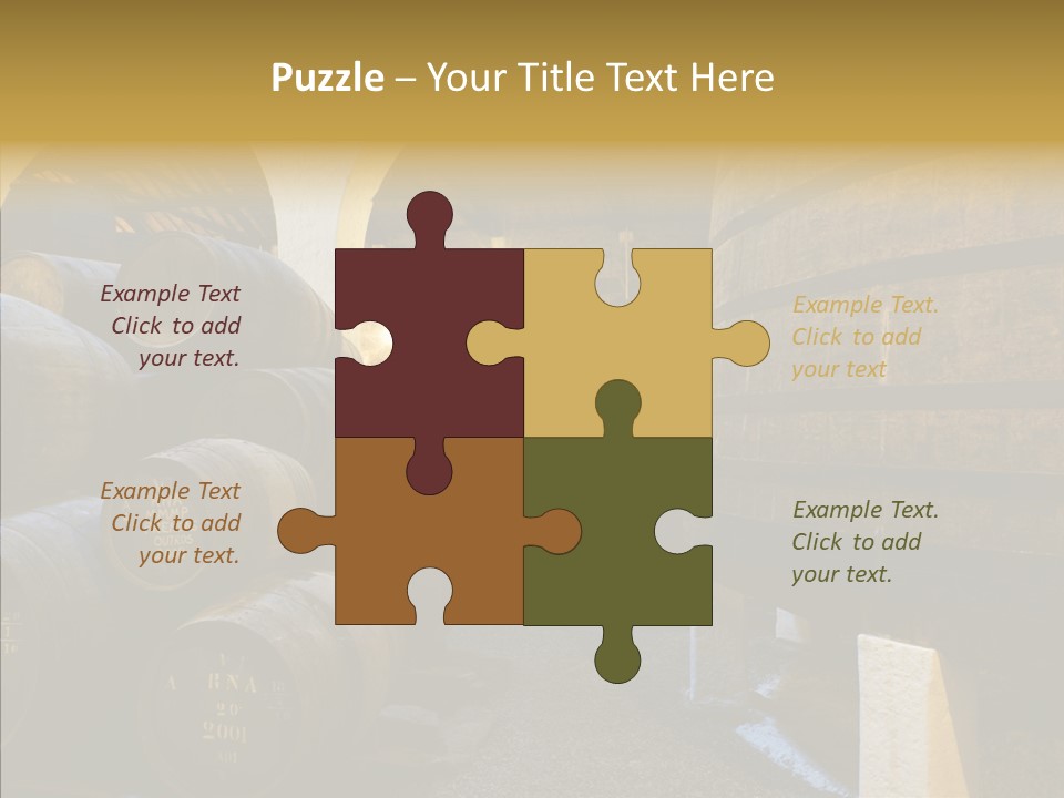 Stack Colheita Casks PowerPoint Template