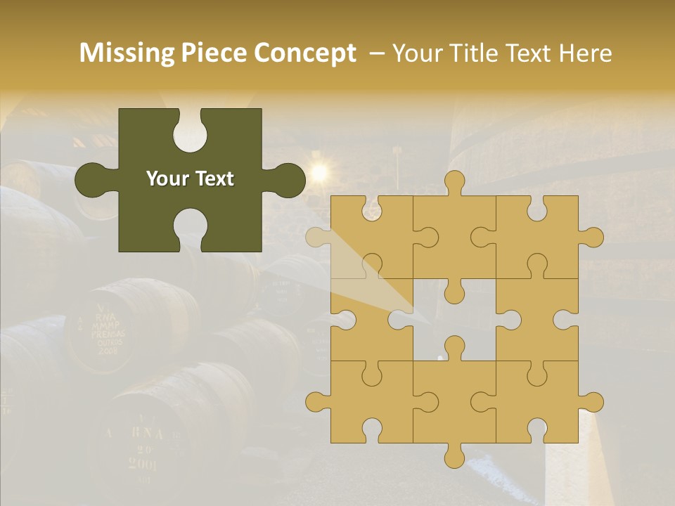 Stack Colheita Casks PowerPoint Template