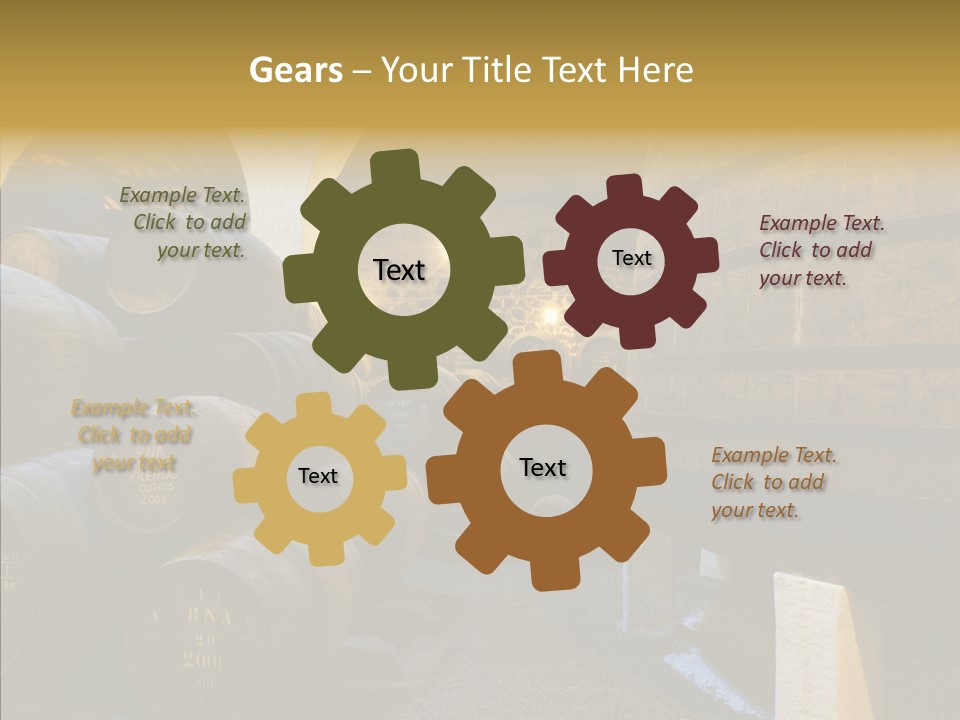 Stack Colheita Casks PowerPoint Template