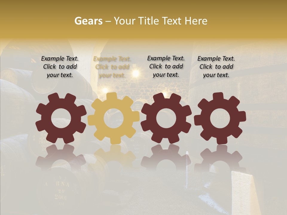 Stack Colheita Casks PowerPoint Template