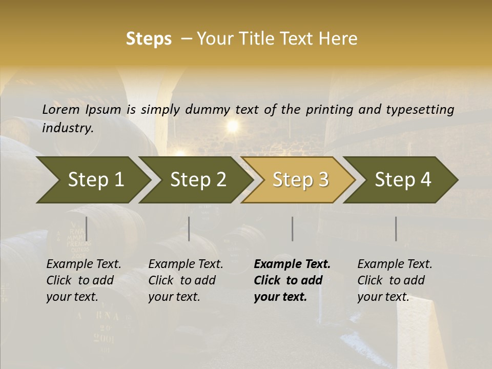 Stack Colheita Casks PowerPoint Template