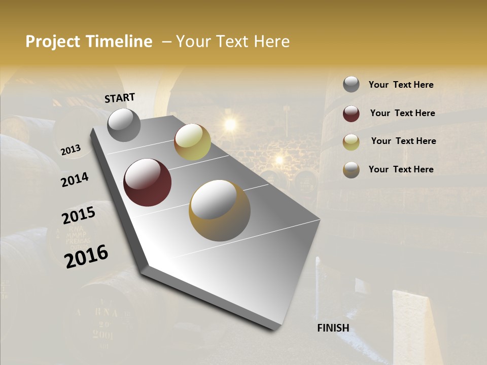 Stack Colheita Casks PowerPoint Template