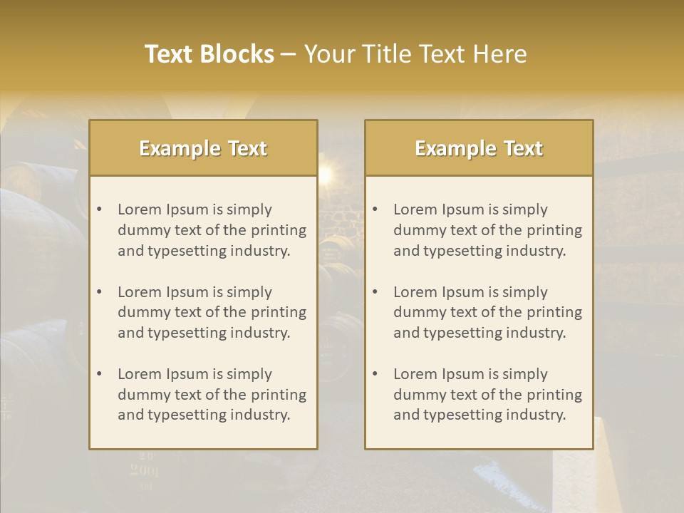 Stack Colheita Casks PowerPoint Template