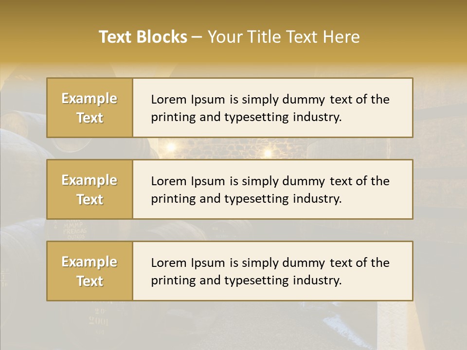 Stack Colheita Casks PowerPoint Template