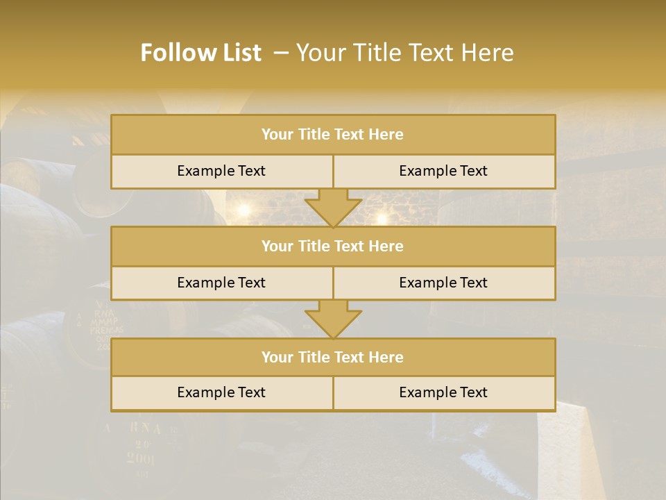 Stack Colheita Casks PowerPoint Template