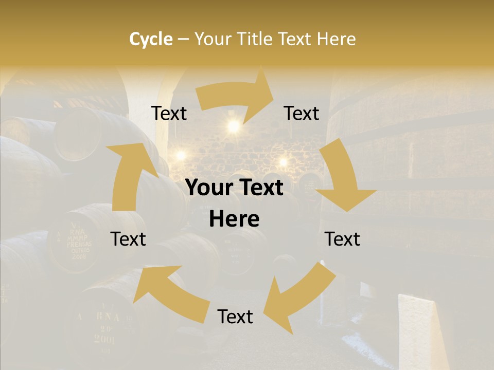 Stack Colheita Casks PowerPoint Template