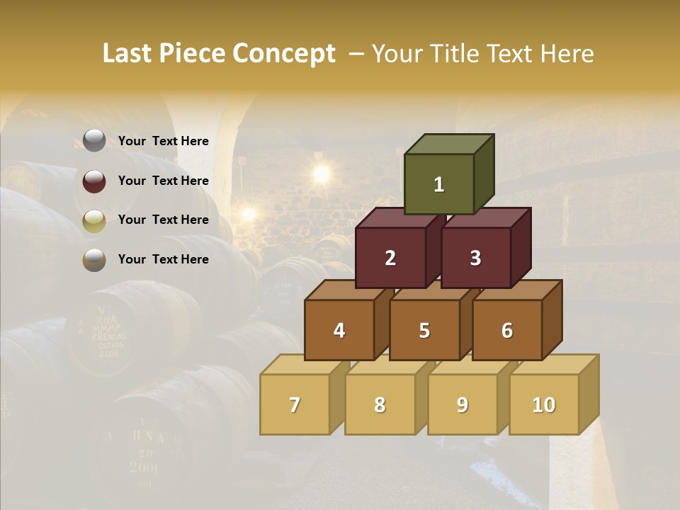 Stack Colheita Casks PowerPoint Template