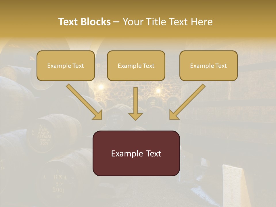 Stack Colheita Casks PowerPoint Template