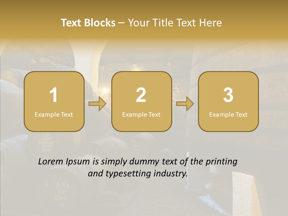 Stack Colheita Casks PowerPoint Template