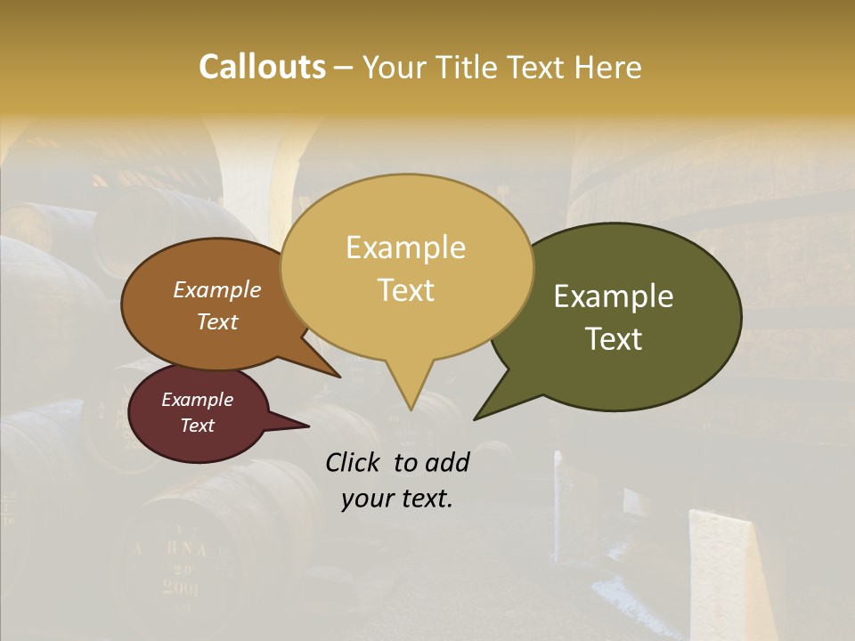 Stack Colheita Casks PowerPoint Template