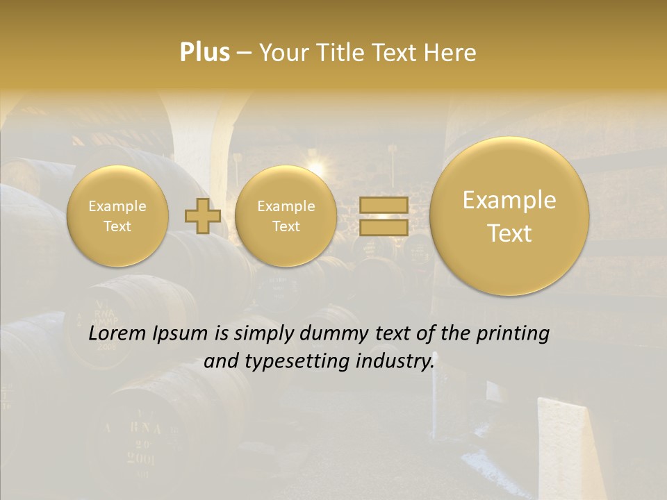 Stack Colheita Casks PowerPoint Template