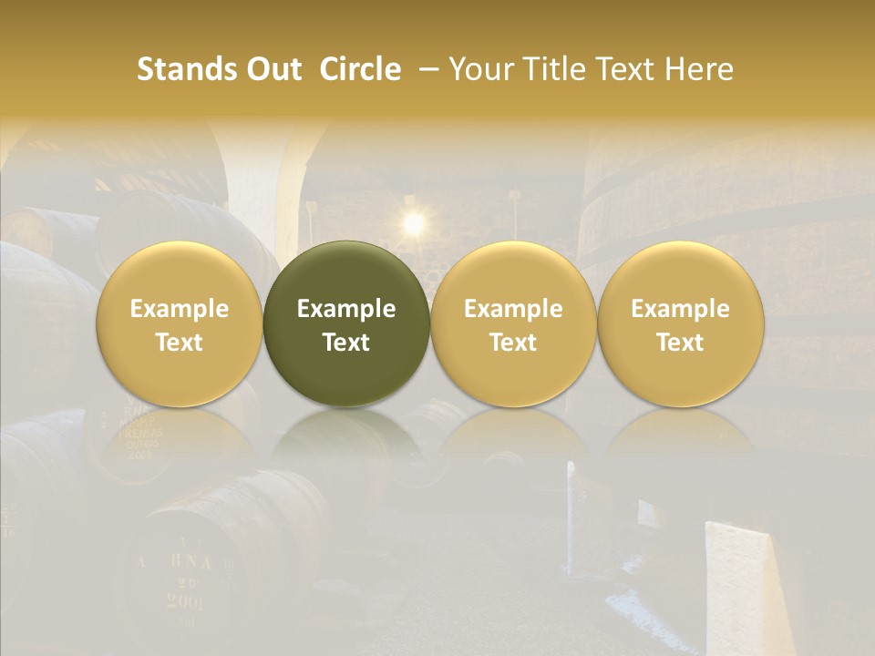 Stack Colheita Casks PowerPoint Template