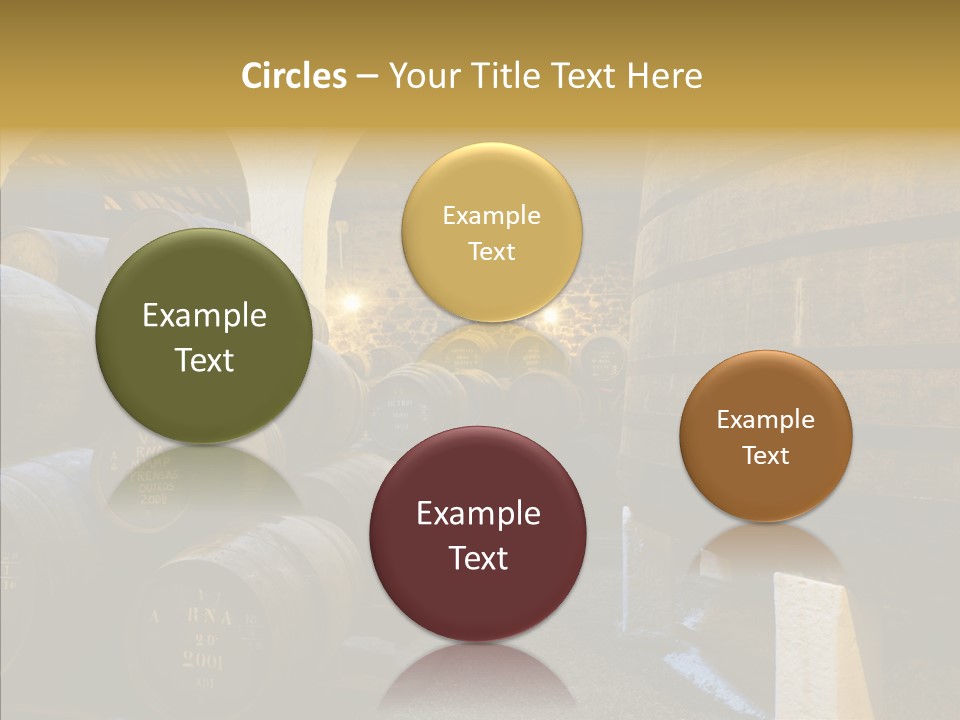Stack Colheita Casks PowerPoint Template