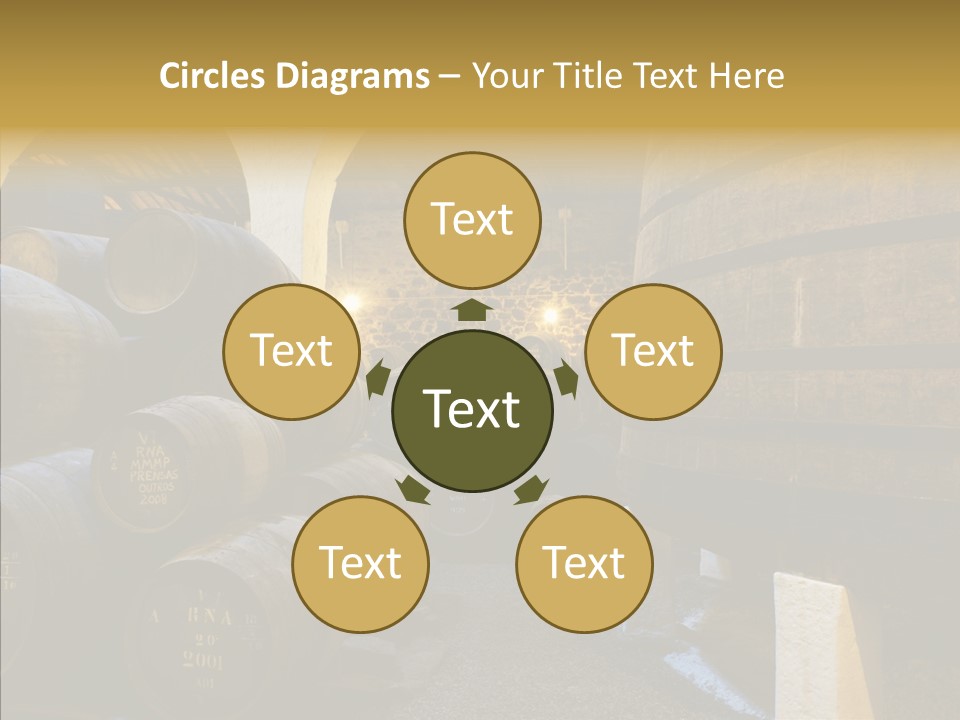 Stack Colheita Casks PowerPoint Template