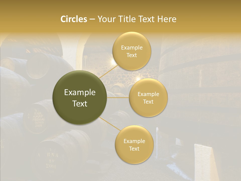 Stack Colheita Casks PowerPoint Template