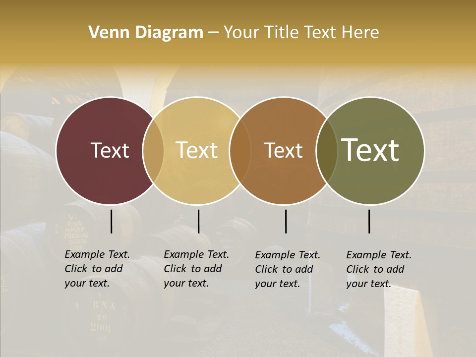 Stack Colheita Casks PowerPoint Template