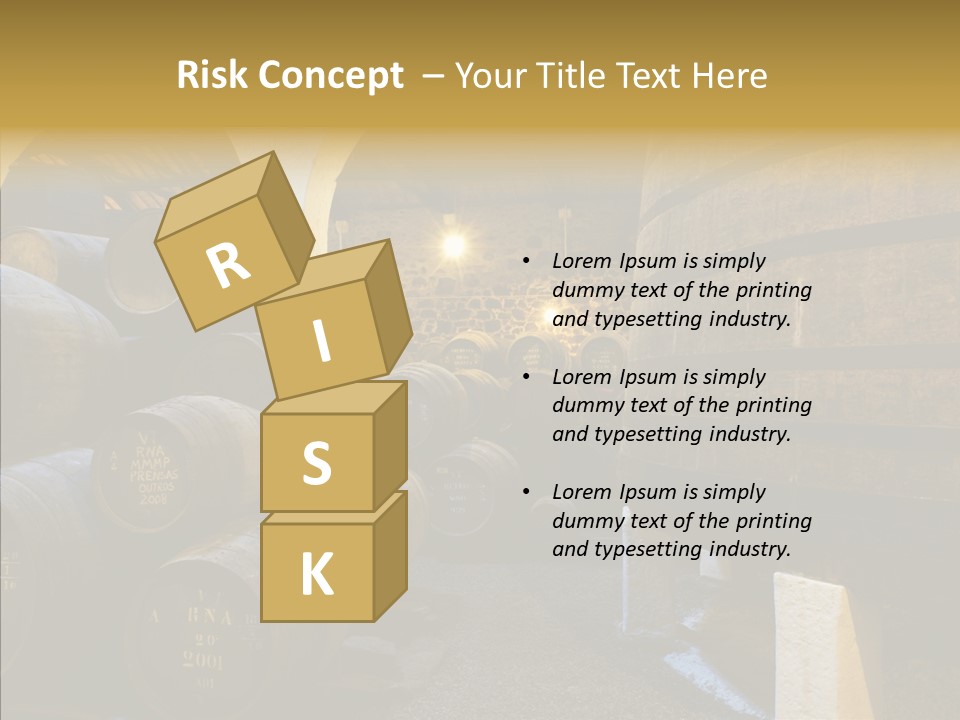 Stack Colheita Casks PowerPoint Template