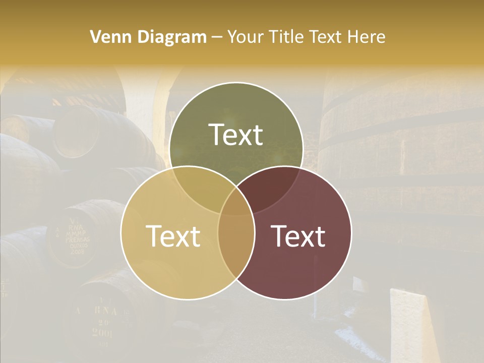 Stack Colheita Casks PowerPoint Template