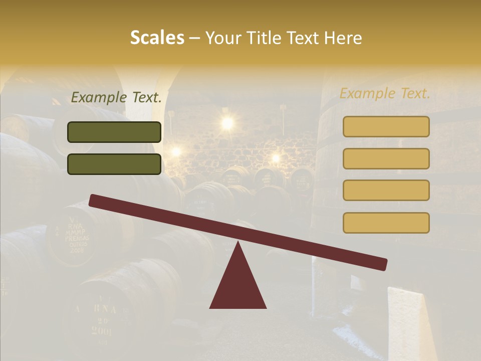 Stack Colheita Casks PowerPoint Template