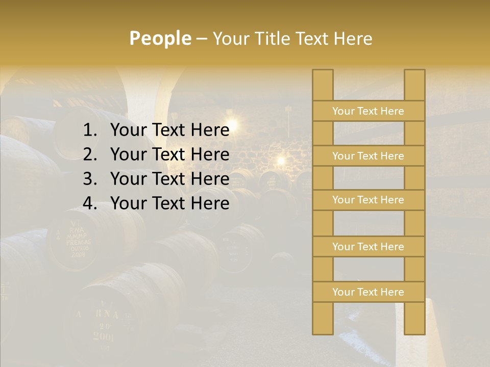 Stack Colheita Casks PowerPoint Template