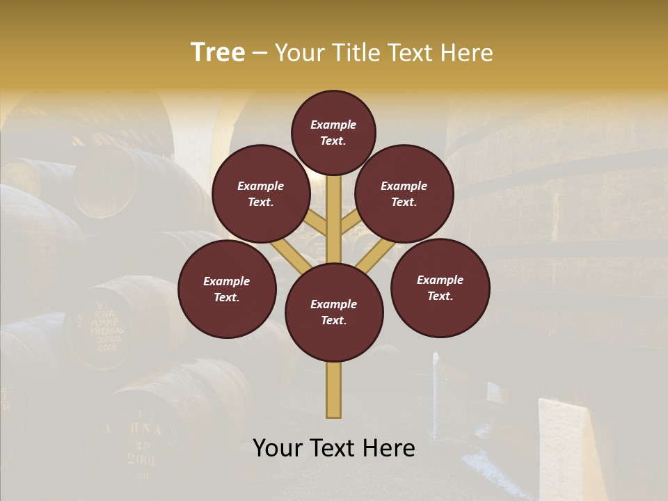 Stack Colheita Casks PowerPoint Template