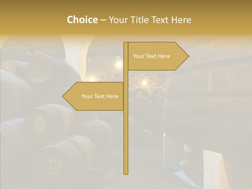Stack Colheita Casks PowerPoint Template