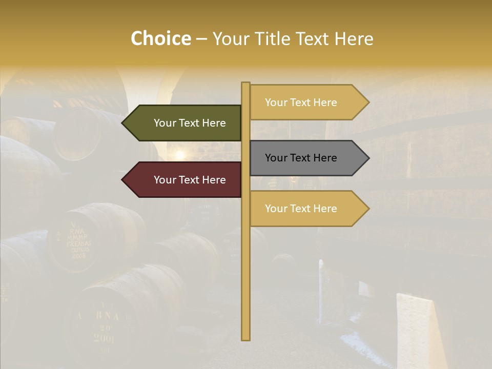 Stack Colheita Casks PowerPoint Template