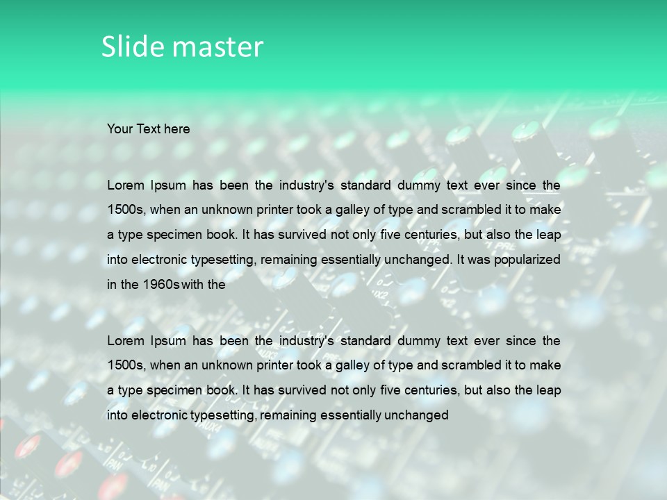 Closeup Adjuster Knob PowerPoint Template